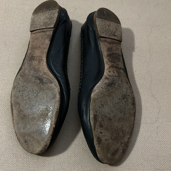 Chlöe leather ballet flats with woven detail - Picture 4 of 7